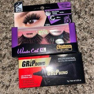 Lashes and lash glue
